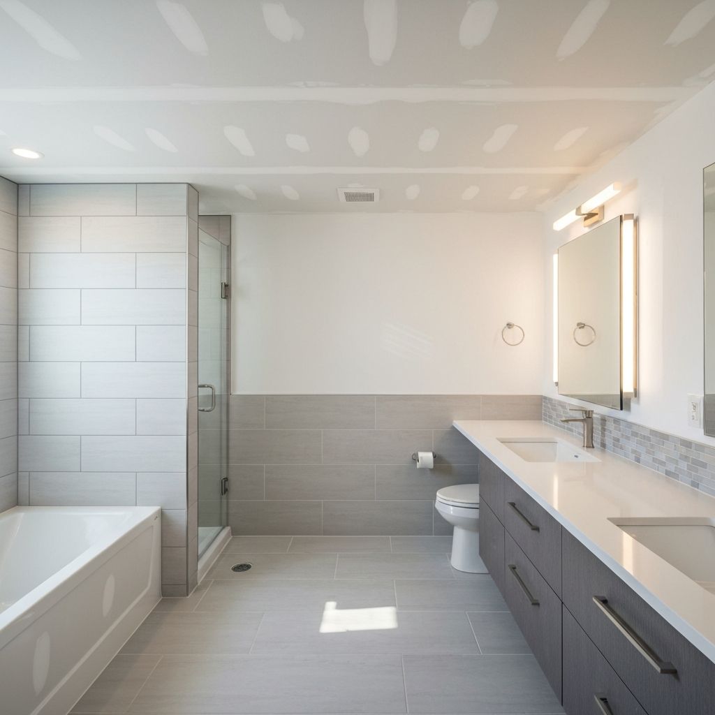 Completed bathroom renovation